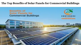 The Top Benefits of Solar Panels for Commercial Buildings