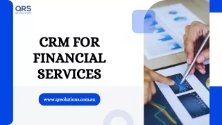 CRM finance | CRM for financial services industry | QR Solutions