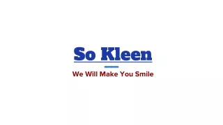 So-Kleen  Premier Cleaning Services in Nigeria