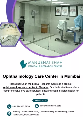 Ophthalmology Care Center in Mumbai