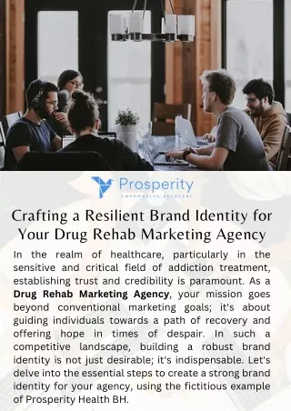 Crafting a Resilient Brand Identity for Your Drug Rehab Marketing Agency