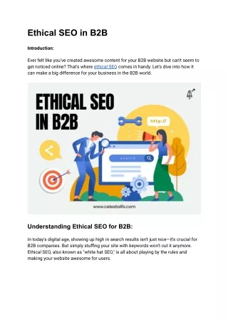 Ethical SEO in B2B