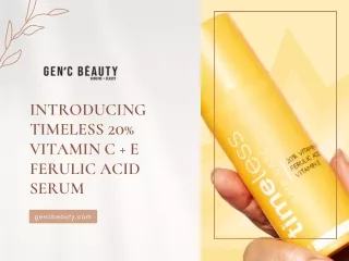 Introducing Timeless 20% Vitamin C   E Ferulic Acid Serum