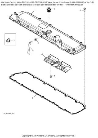 John Deere 6230R Tractor (Europe Edition) (Final Tier 4) Parts Catalogue Manual (PC14094)