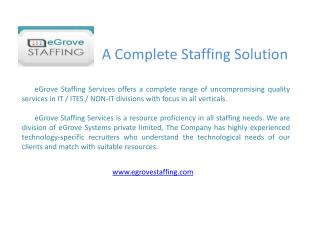 egrove systems's staffing services