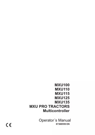 Case IH MXU100 MXU110 MXU115 MXU125 MXU135 MXU PRO Multicontroller Tractors Operator’s Manual Instant Download (Publicat