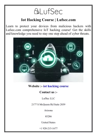 Iot Hacking Course  Lufsec.com