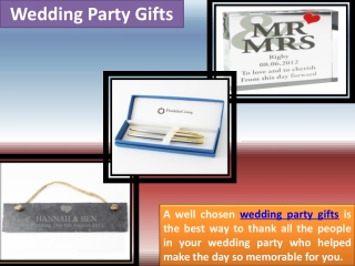 Wedding Party Gifts