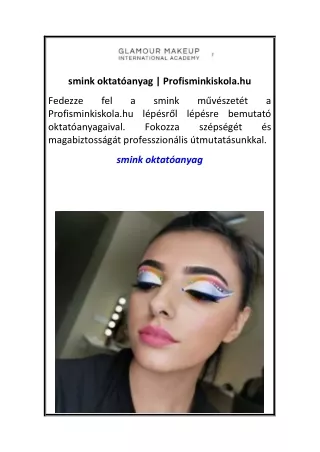 smink oktatóanyag  Profisminkiskola.hu 1