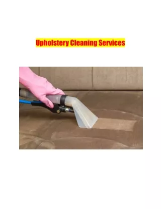 Upholstery Cleaning Services