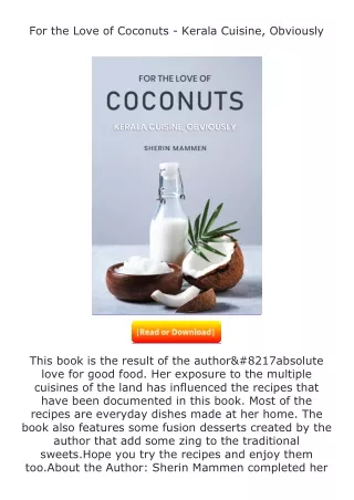 Pdf⚡(read✔online) For the Love of Coconuts - Kerala Cuisine, Obviously