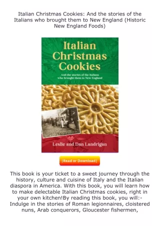 download⚡️ free (✔️pdf✔️) Italian Christmas Cookies: And the stories of the