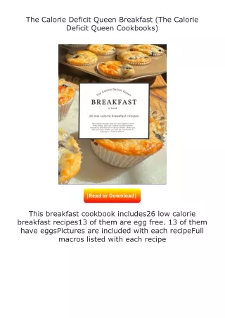 download⚡️ free (✔️pdf✔️) The Calorie Deficit Queen Breakfast (The Calorie