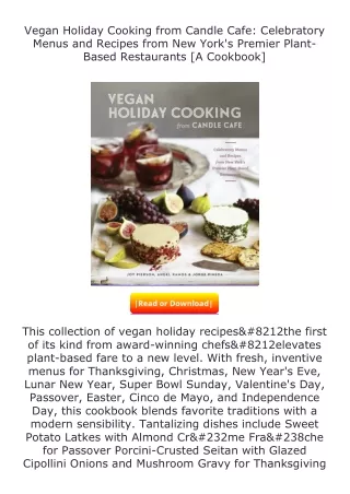 ❤️get (⚡️pdf⚡️) download Vegan Holiday Cooking from Candle Cafe: Celebrator