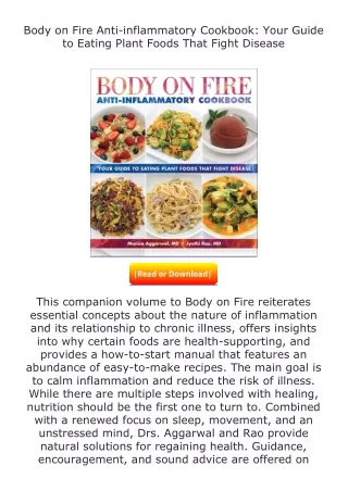 Download❤[READ]✔ Body on Fire Anti-inflammatory Cookbook: Your Guide to Eat