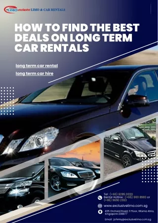 How to Find the Best Deals on Long Term Car Rentals
