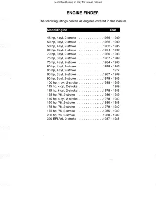 1981 Mercury Outboard Engine 45HP-220HP Service Repair Manual