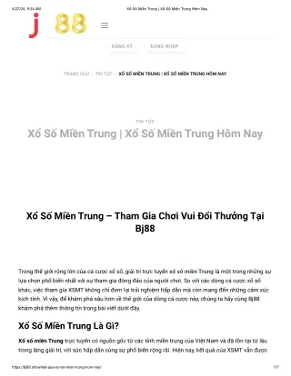 Xổ Số Miền Trung – Tham Gia Chơi Vui Đổi Thưởng Tại Bj88