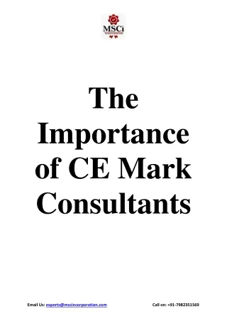 The Importance of CE Mark Consultants