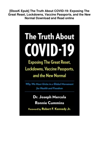 [EbooK Epub] The Truth About COVID-19: Exposing The Great Reset, Lockdowns,