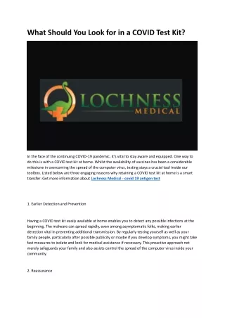 Lochness Medical - rapid antigen