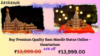 Buy Premium Quality Ram Mandir Statue Online – theartarium