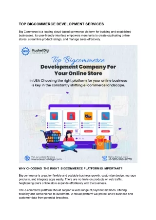 ‘’TOP BIGCOMMERCE DEVELOPMENT SERVICES ’’