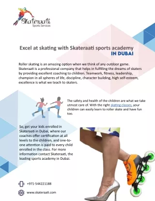 Excel at skating with Skateraati sports academy  in Dubai