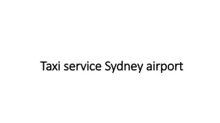 Taxi service Sydney airport
