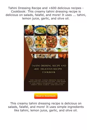 (❤️pdf)full✔download Tahini Dressing Recipe and +600 delicious recipes - Co