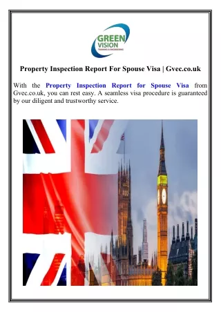 Property Inspection Report For Spouse Visa Gvec.co.uk