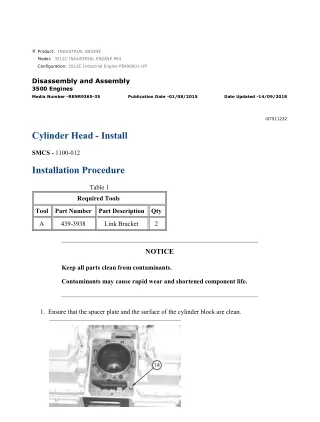 Caterpillar Cat 3512C Industrial Engine (Prefix PE4) Service Repair Manual Instant Download (PE400001 and up)