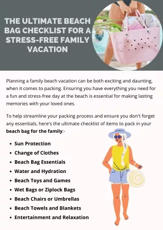 The Ultimate Beach Bag Checklist For A Stress-Free Family Vacation