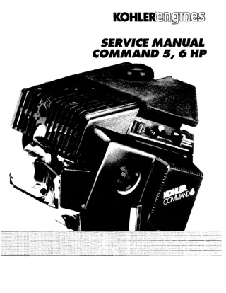 Kohler Command ch5 Engine Service Repair Manual