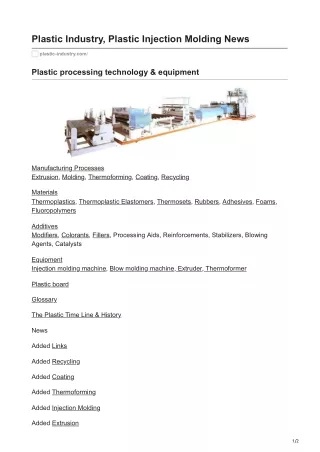 plastic-industry.com-Plastic Industry Plastic Injection Molding News