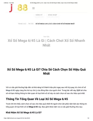 Xổ Số Mega 6/45 Là Gì? Chia Sẻ Cách Chọn Số Hiệu Quả Nhất