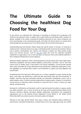 Zigly - The Ultimate Guide to Choosing the healthiest Dog Food for Your Dog.docx