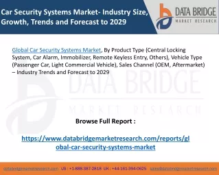 Global Car Security Systems Market