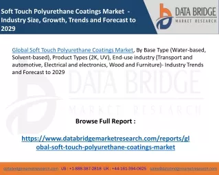 Global Soft Touch Polyurethane Coatings Market