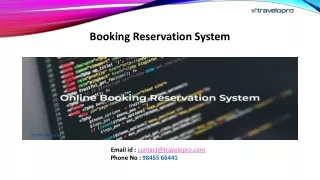 Booking Reservation System