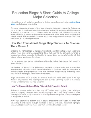 Education Blogs