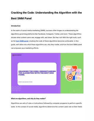 Cracking the Code_ Understanding the Algorithm with the Best SMM Panel