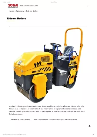 Ride on Roller price in India: Vibratory Roller