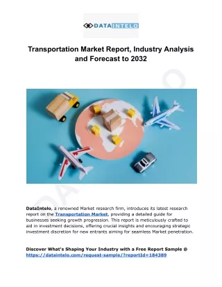 Transportation Market I Global outlook and forecast 2024-2032