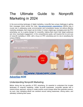 The Ultimate Guide to Nonprofit Marketing in 2024