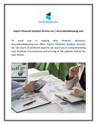 Expert Financial Analysis Services Sa  Accurebookkeeping