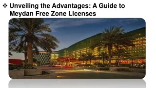 Unveiling the Advantages A Guide to Meydan Free Zone License