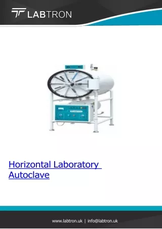 Horizontal Laboratory Autoclave/Net Weight 470 kg