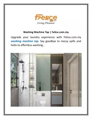 Washing Machine Tap  Felice.com.my