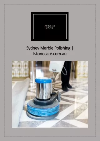 Sydney Marble Polishing | Istonecare.com.au